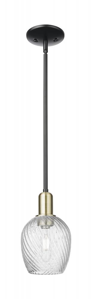 Salina - 1 Light - 6 inch - Black Antique Brass - Stem hung - Mini Pendant