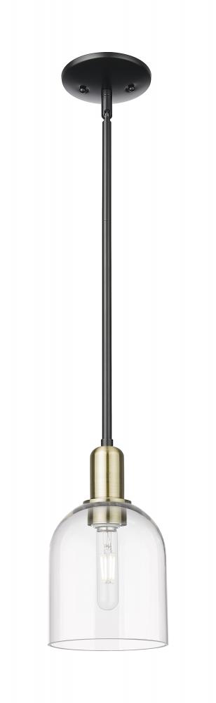 Bella - 1 Light - 6 inch - Black Antique Brass - Stem hung - Mini Pendant