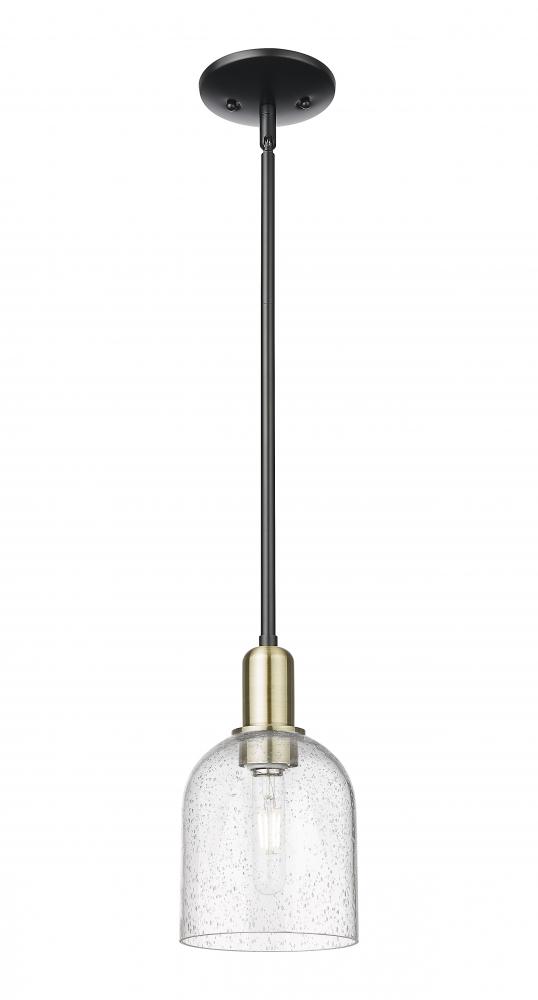 Bella - 1 Light - 6 inch - Black Antique Brass - Stem hung - Mini Pendant