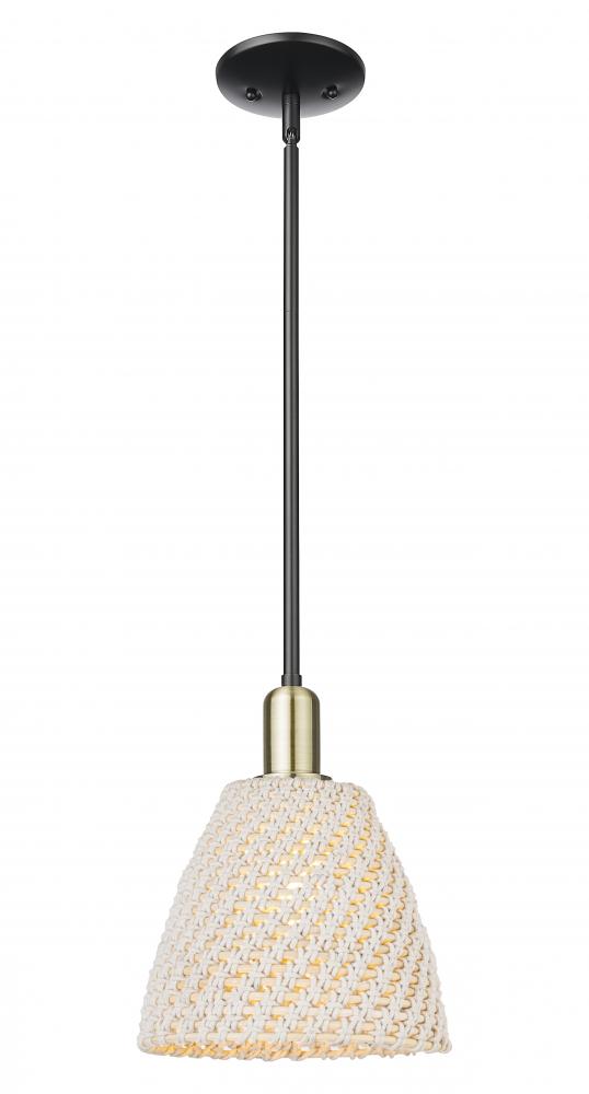 Bristol Natural - 1 Light - 6 inch - Black Antique Brass - Mini Pendant