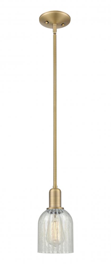 Caledonia - 1 Light - 5 inch - Brushed Brass - Stem hung - Mini Pendant