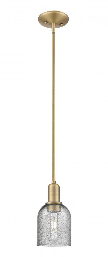 Caledonia - 1 Light - 5 inch - Brushed Brass - Stem hung - Mini Pendant