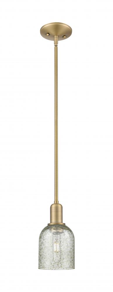Caledonia - 1 Light - 5 inch - Brushed Brass - Stem hung - Mini Pendant