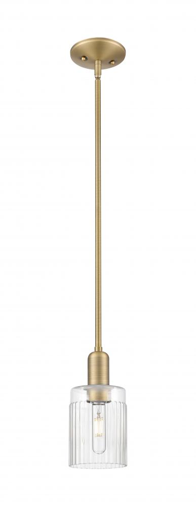 Hadley - 1 Light - 5 inch - Brushed Brass - Stem hung - Mini Pendant