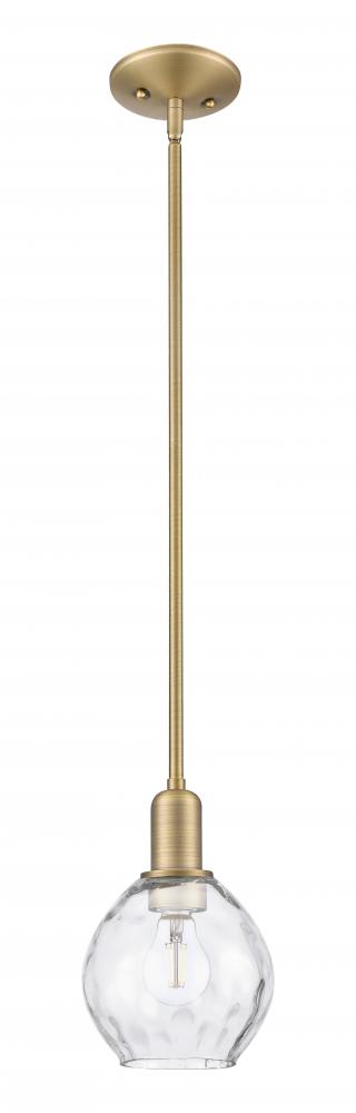 Waverly - 1 Light - 6 inch - Brushed Brass - Stem hung - Mini Pendant