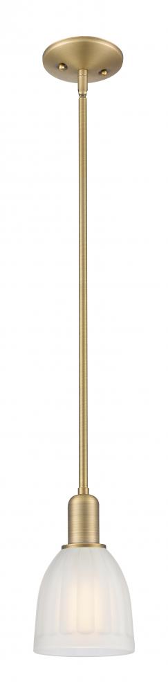 Brookfield - 1 Light - 6 inch - Brushed Brass - Stem hung - Mini Pendant