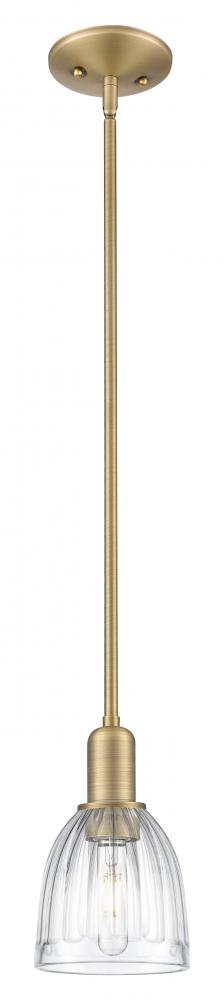 Brookfield - 1 Light - 6 inch - Brushed Brass - Stem hung - Mini Pendant