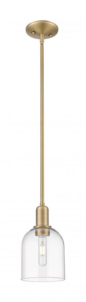 Bella - 1 Light - 6 inch - Brushed Brass - Stem hung - Mini Pendant