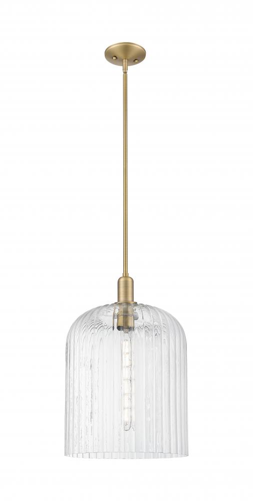 Bridal Veil - 1 Light - 12 inch - Brushed Brass - Mini Pendant