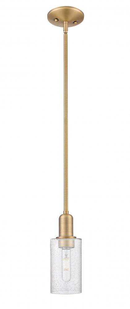 Clymer - 1 Light - 4 inch - Brushed Brass - Stem hung - Mini Pendant