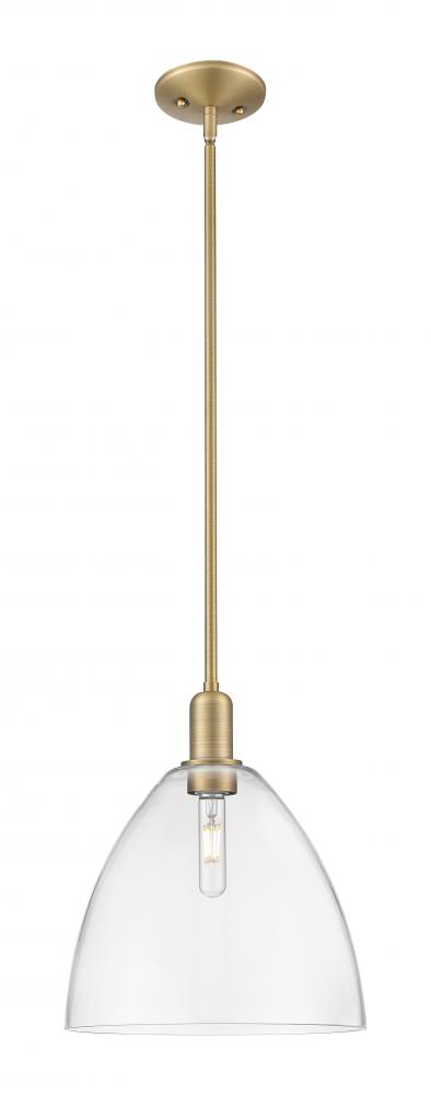 Bristol - 1 Light - 12 inch - Brushed Brass - Stem hung - Mini Pendant