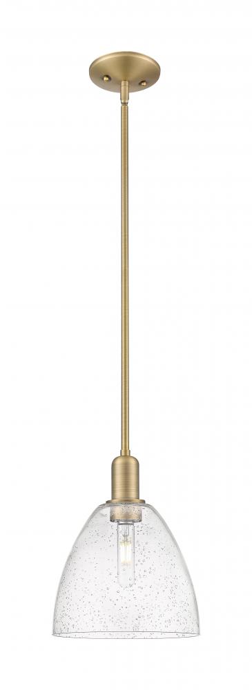Bristol - 1 Light - 9 inch - Brushed Brass - Stem hung - Mini Pendant