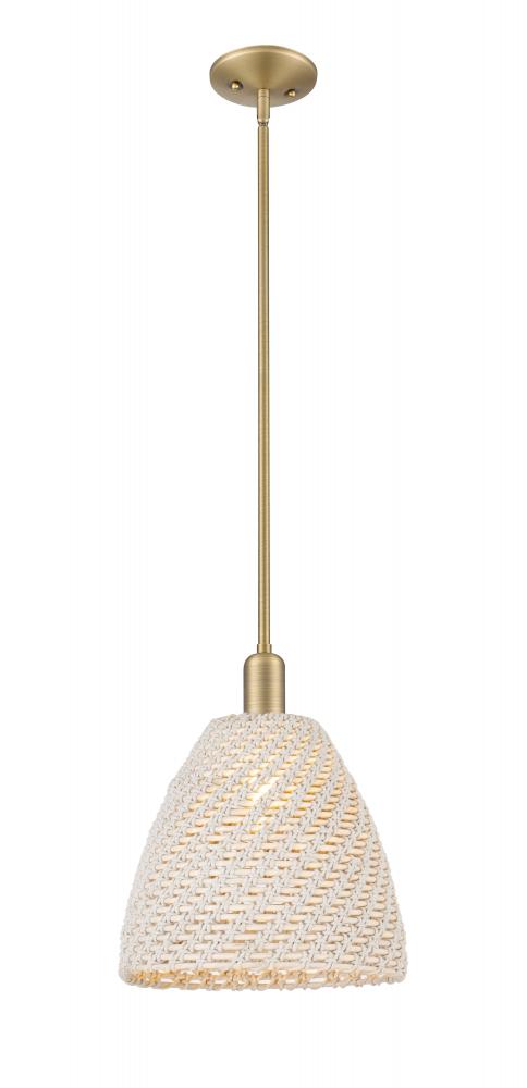 Bristol Natural - 1 Light - 6 inch - Brushed Brass - Mini Pendant