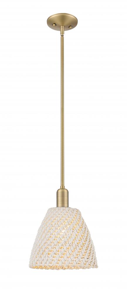 Bristol Natural - 1 Light - 6 inch - Brushed Brass - Mini Pendant