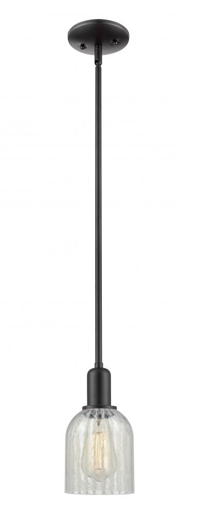 Caledonia - 1 Light - 5 inch - Matte Black - Stem hung - Mini Pendant