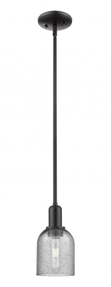 Caledonia - 1 Light - 5 inch - Matte Black - Stem hung - Mini Pendant