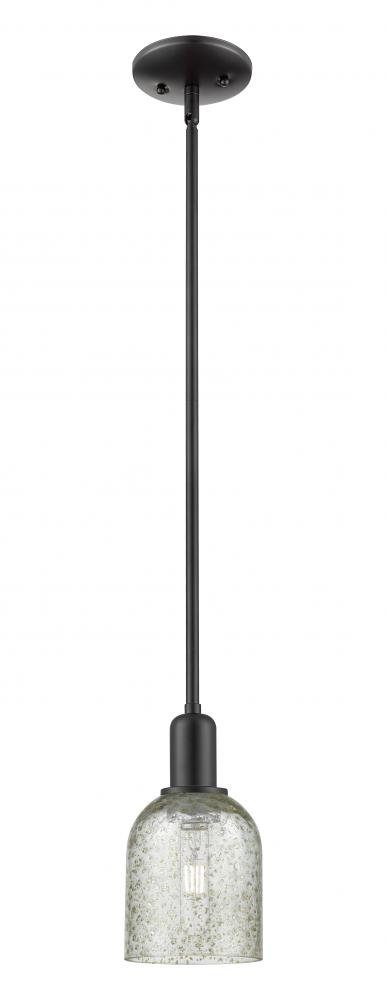 Caledonia - 1 Light - 5 inch - Matte Black - Stem hung - Mini Pendant