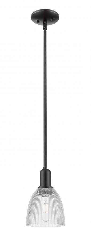 Castile - 1 Light - 6 inch - Matte Black - Stem hung - Mini Pendant