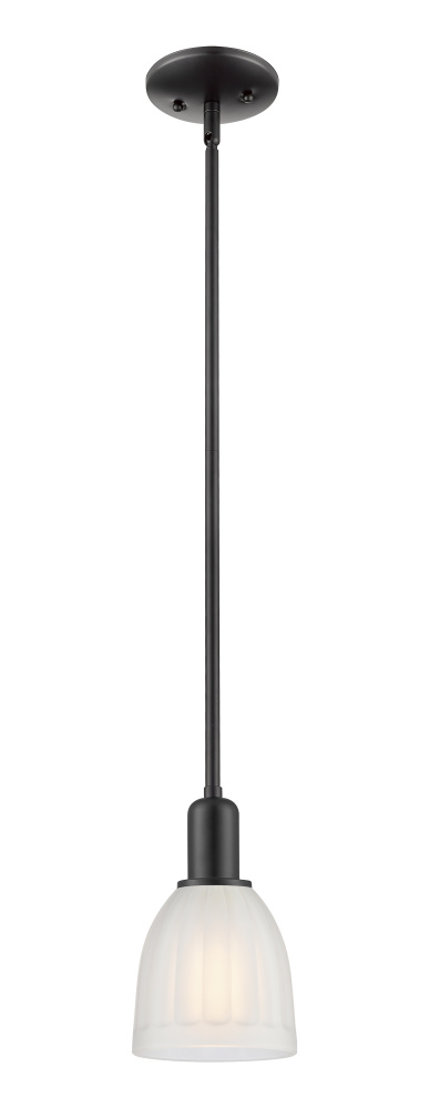 Brookfield - 1 Light - 6 inch - Matte Black - Stem hung - Mini Pendant