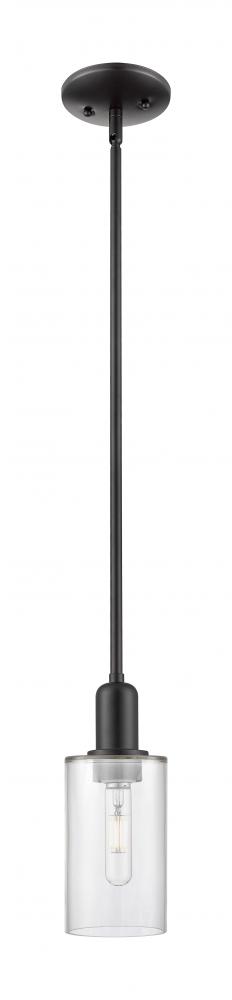 Clymer - 1 Light - 4 inch - Matte Black - Stem hung - Mini Pendant