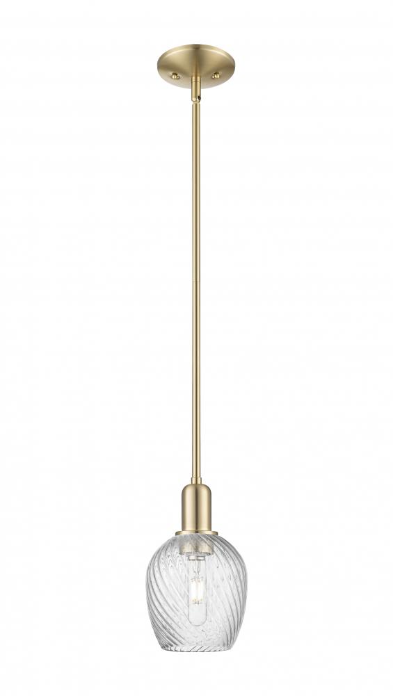Salina - 1 Light - 6 inch - Champagne Bronze - Stem hung - Mini Pendant