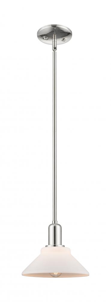 Orwell - 1 Light - 8 inch - Polished Nickel - Stem hung - Mini Pendant