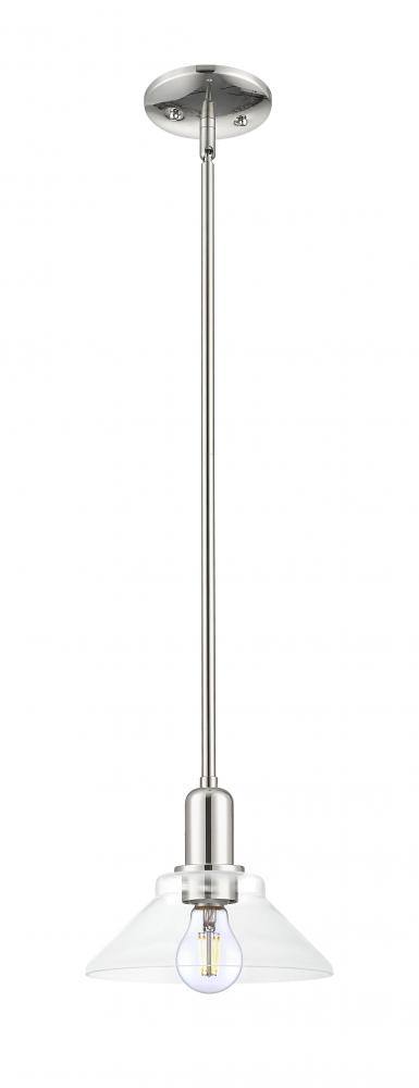 Orwell - 1 Light - 8 inch - Polished Nickel - Stem hung - Mini Pendant