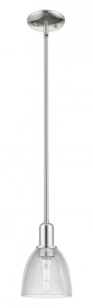 Castile - 1 Light - 6 inch - Polished Nickel - Stem hung - Mini Pendant