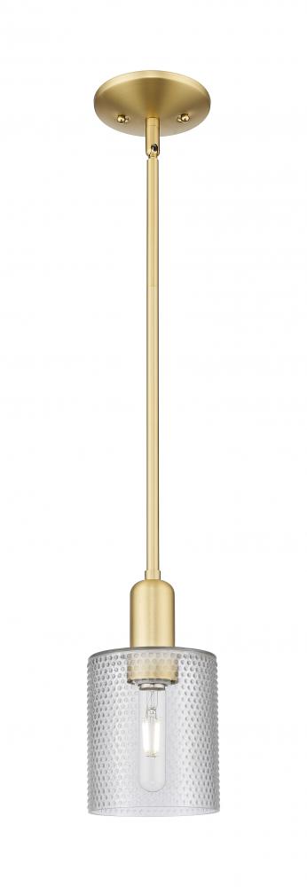Cobbleskill - 1 Light - 5 inch - Satin Gold - Stem hung - Mini Pendant