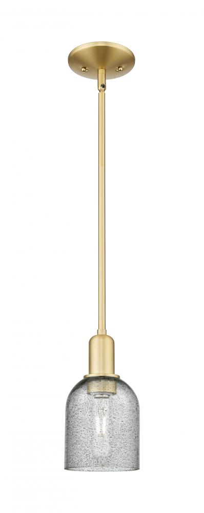 Caledonia - 1 Light - 5 inch - Satin Gold - Stem hung - Mini Pendant