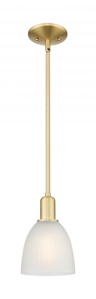 Castile - 1 Light - 6 inch - Satin Gold - Stem hung - Mini Pendant