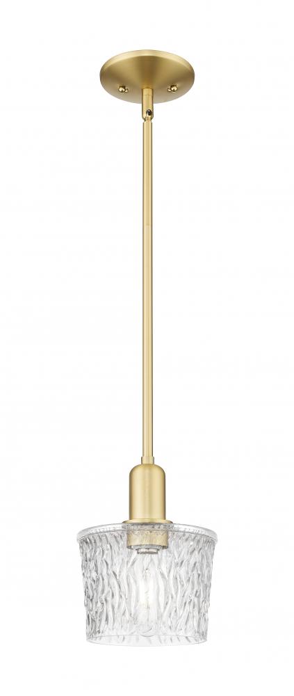 Niagara - 1 Light - 7 inch - Satin Gold - Stem hung - Mini Pendant