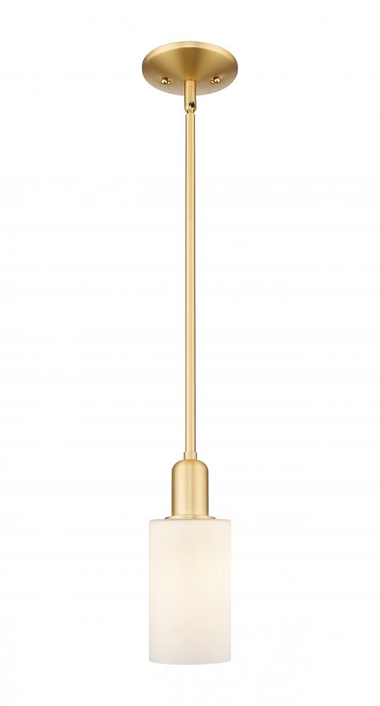 Clymer - 1 Light - 4 inch - Satin Gold - Stem hung - Mini Pendant