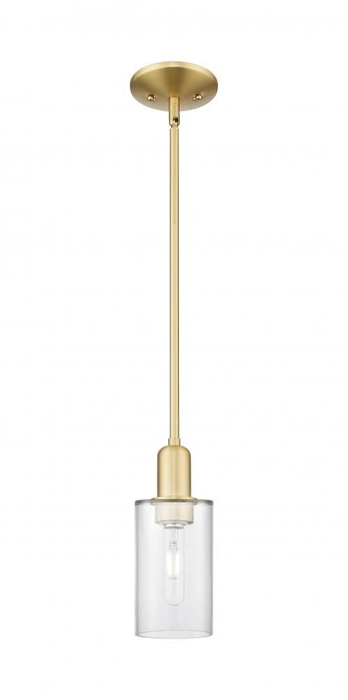 Clymer - 1 Light - 4 inch - Satin Gold - Stem hung - Mini Pendant
