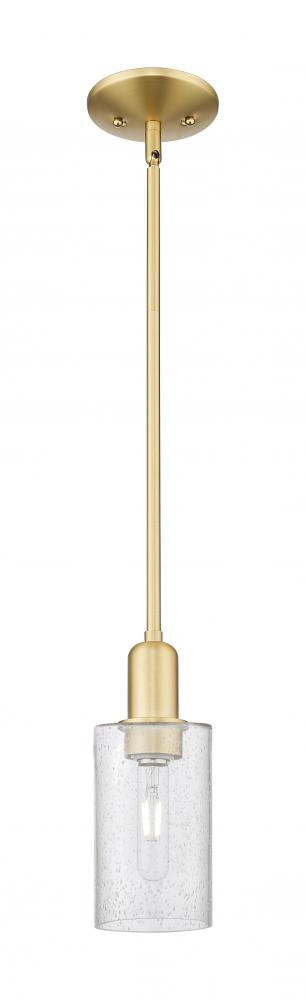 Clymer - 1 Light - 4 inch - Satin Gold - Stem hung - Mini Pendant