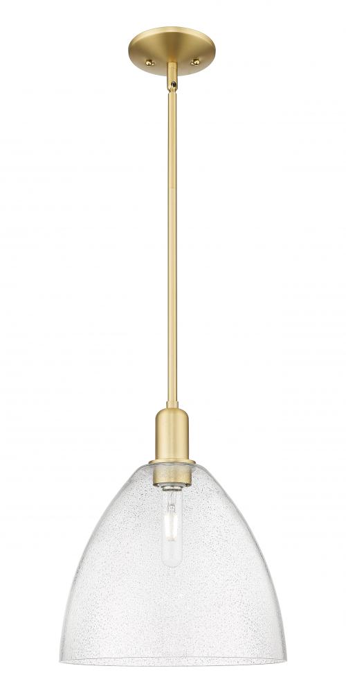 Bristol - 1 Light - 12 inch - Satin Gold - Stem hung - Mini Pendant
