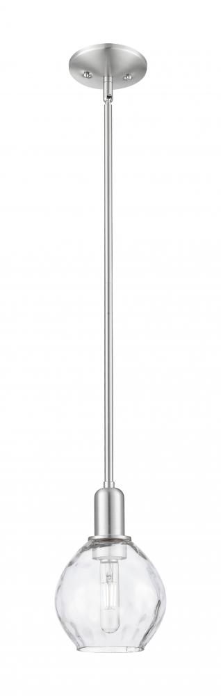 Waverly - 1 Light - 6 inch - Brushed Satin Nickel - Stem hung - Mini Pendant