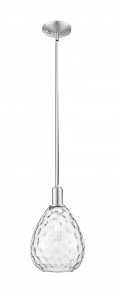 Waverly - 1 Light - 8 inch - Brushed Satin Nickel - Stem hung - Mini Pendant