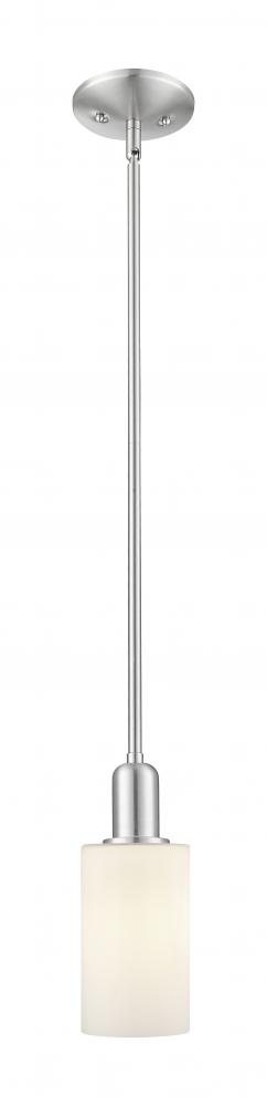 Clymer - 1 Light - 4 inch - Brushed Satin Nickel - Stem hung - Mini Pendant