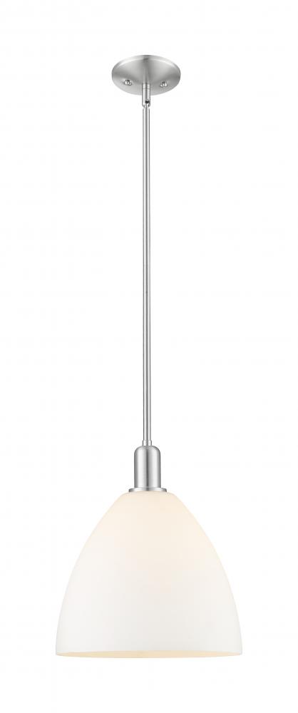 Bristol - 1 Light - 12 inch - Brushed Satin Nickel - Stem hung - Mini Pendant