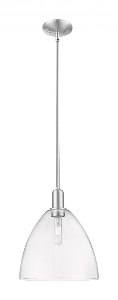 Bristol - 1 Light - 12 inch - Brushed Satin Nickel - Stem hung - Mini Pendant