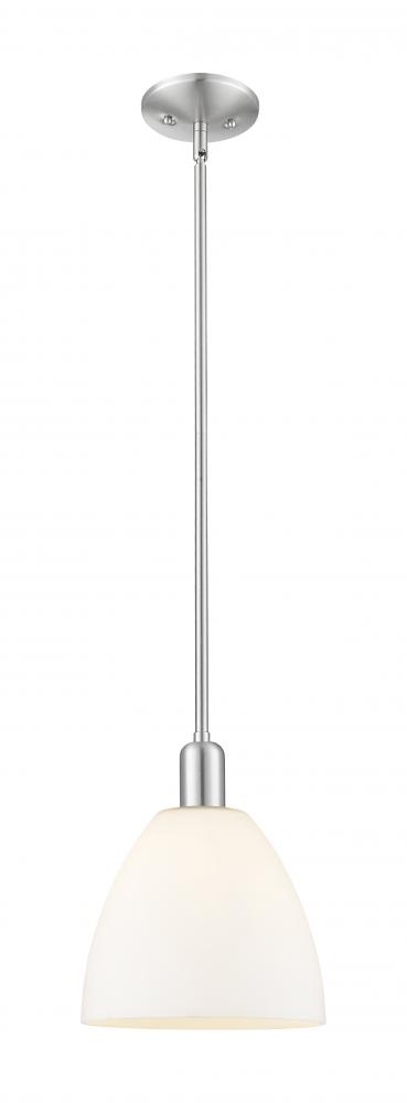 Bristol - 1 Light - 9 inch - Brushed Satin Nickel - Stem hung - Mini Pendant