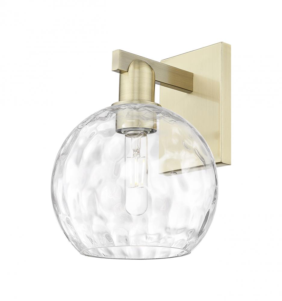 Athens Water Glass - 1 Light - 8 inch - Antique Brass - Sconce