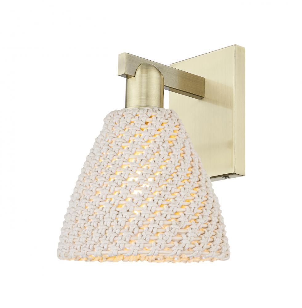 Bristol Natural - 1 Light - 6 inch - Brushed Brass - Sconce