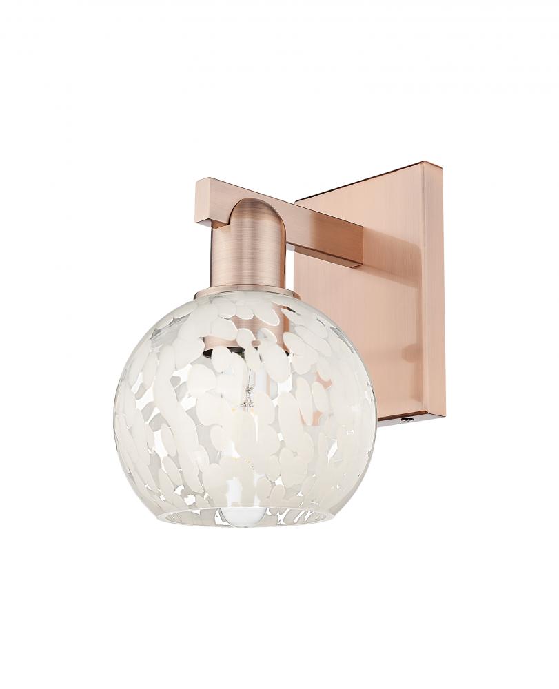 White Mouchette - 1 Light - 6 inch - Antique Copper - Sconce