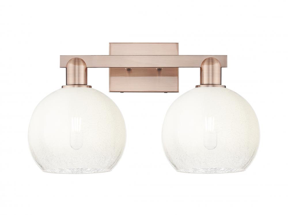Brookhaven Globe - 2 Light - 16 inch - Antique Copper - Bath Vanity Light