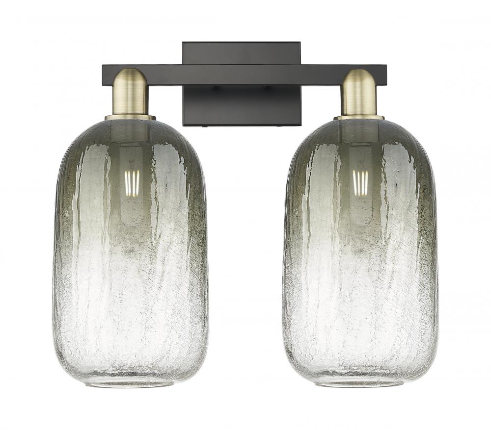 Brookhaven Cloche - 2 Light - 16 inch - Black Antique Brass - Bath Vanity Light