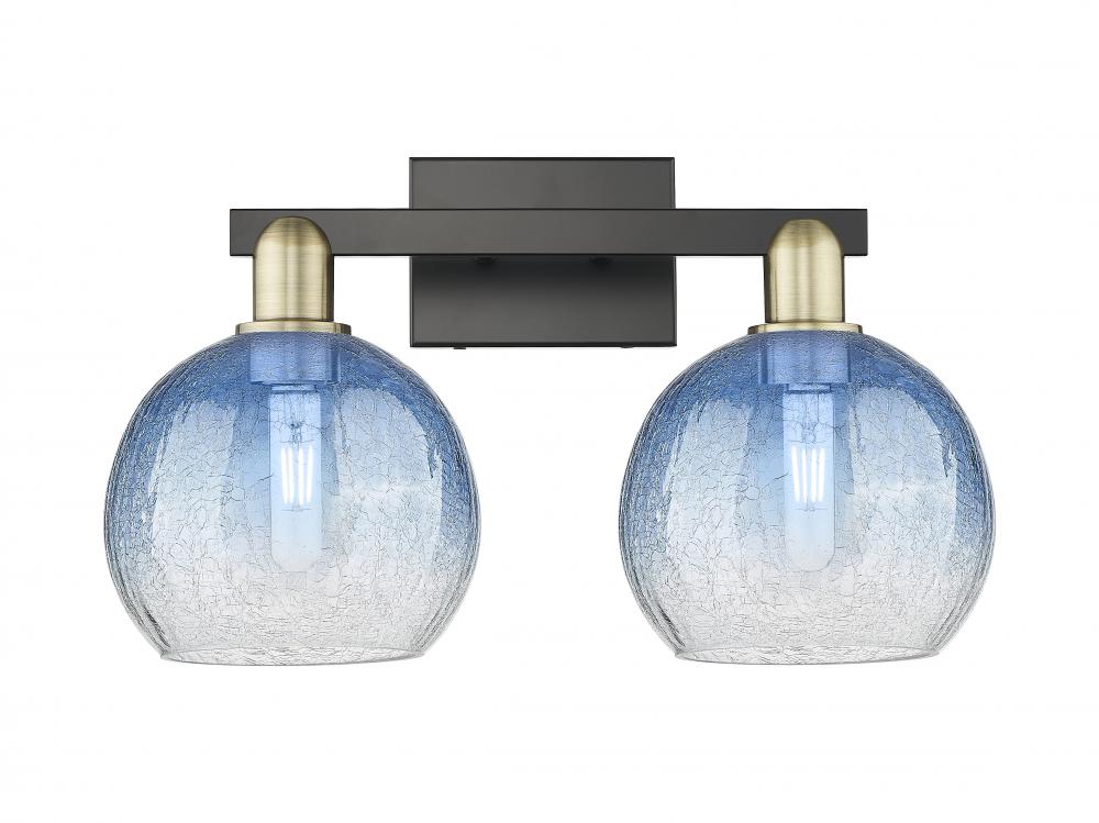 Brookhaven Globe - 2 Light - 16 inch - Black Antique Brass - Bath Vanity Light