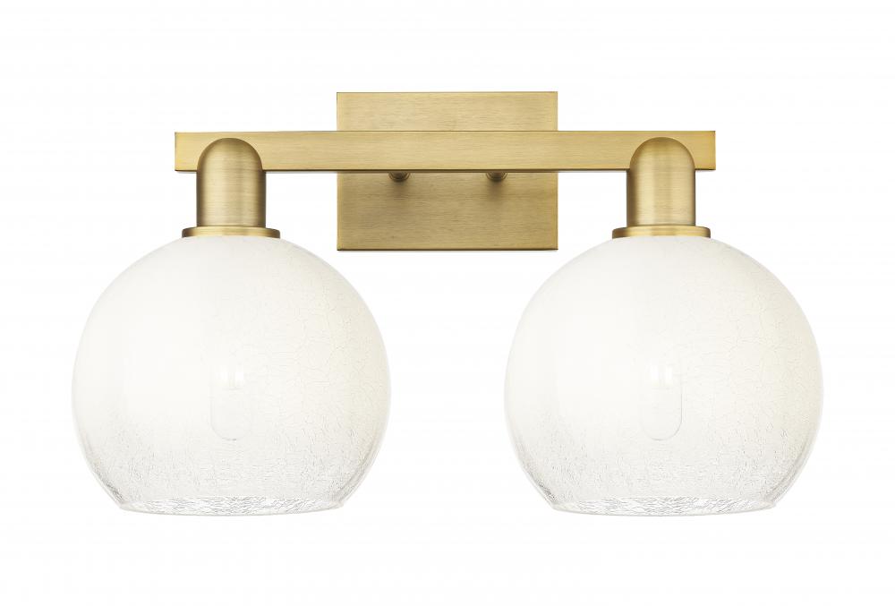 Brookhaven Globe - 2 Light - 16 inch - Brushed Brass - Bath Vanity Light