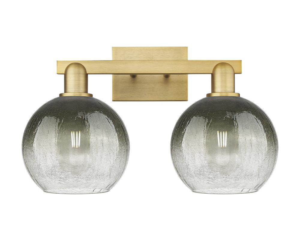 Brookhaven Globe - 2 Light - 16 inch - Brushed Brass - Bath Vanity Light
